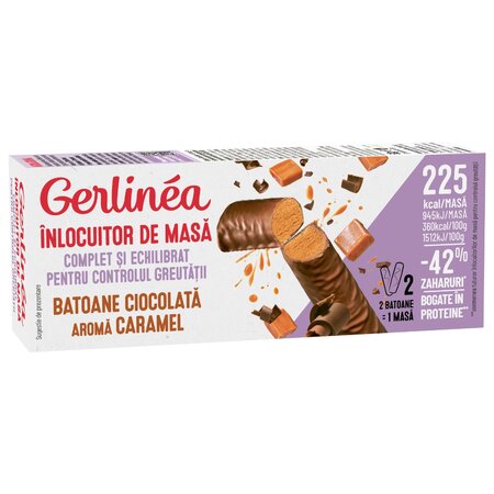 Batoane ciocolata cu aroma caramel, 2 bucati, Gerlinea 664409