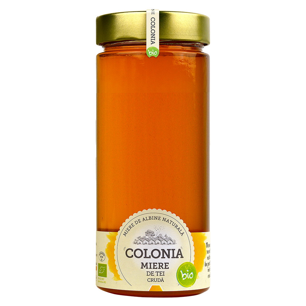 Miere de tei bio cruda, 800 g, Colonia