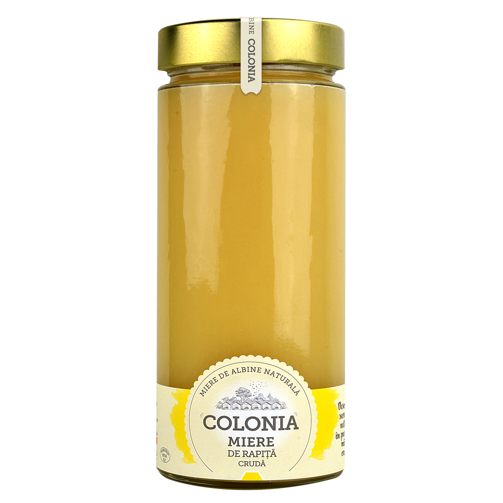 Miere de rapita cruda, 800 g, Colonia