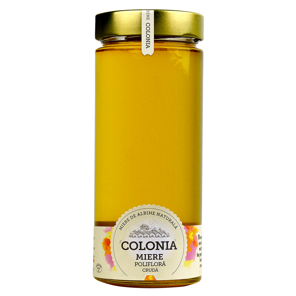 Miere poliflora cruda, 800 g, Colonia