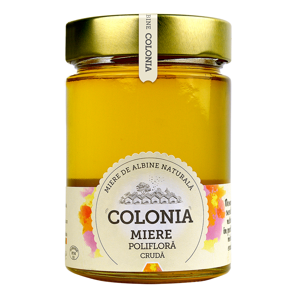 Miere poliflora cruda, 420 g, Colonia