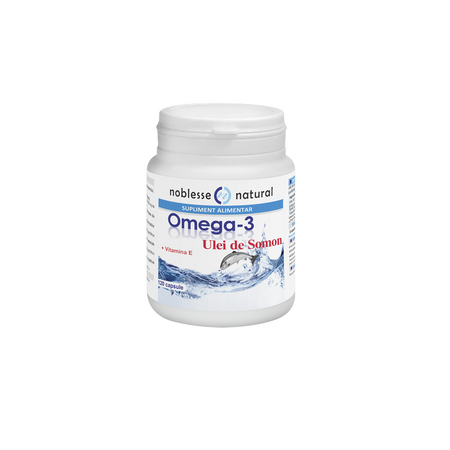 Omega 3 Forte ulei somon   Vitamina E, 120 capsule, Noblesse