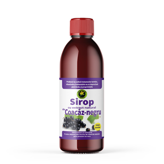 Sirop de coacaze negre fara zahar, 500ml, Hypericum