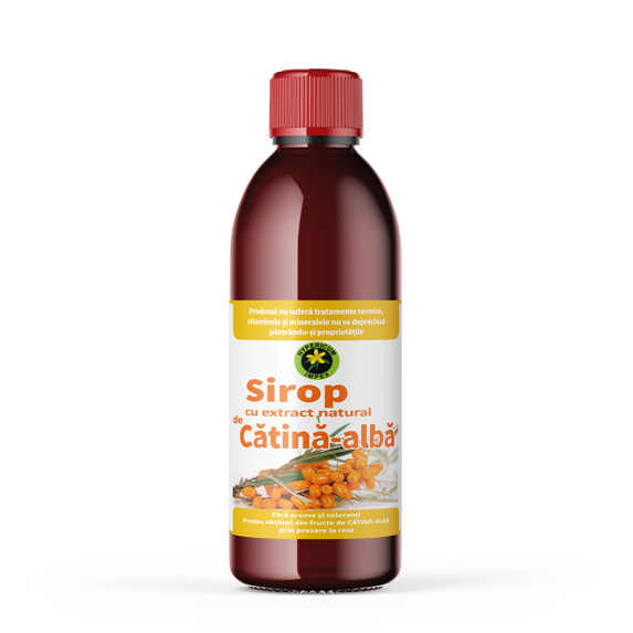 Sirop de catina alba cu zahar, 500ml, Hypericum