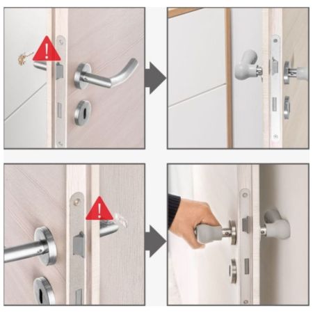 Set protectii din silicon pentru clanta usii, 2 bucati, Reer 489892