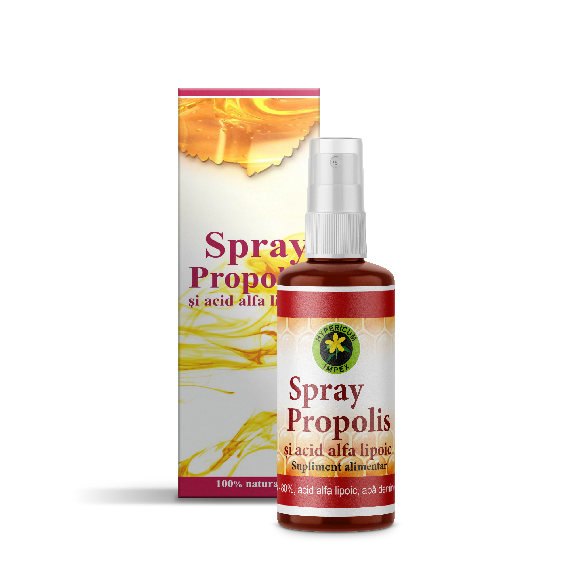 Spray Propolis si acid alfa lipolic, 50 ml, Hypericum Impex