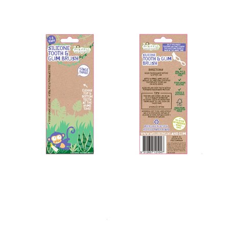 Periuta din silicon alimentar pentru dinti si gingii, 2-5 ani, Jack N Jill 766700