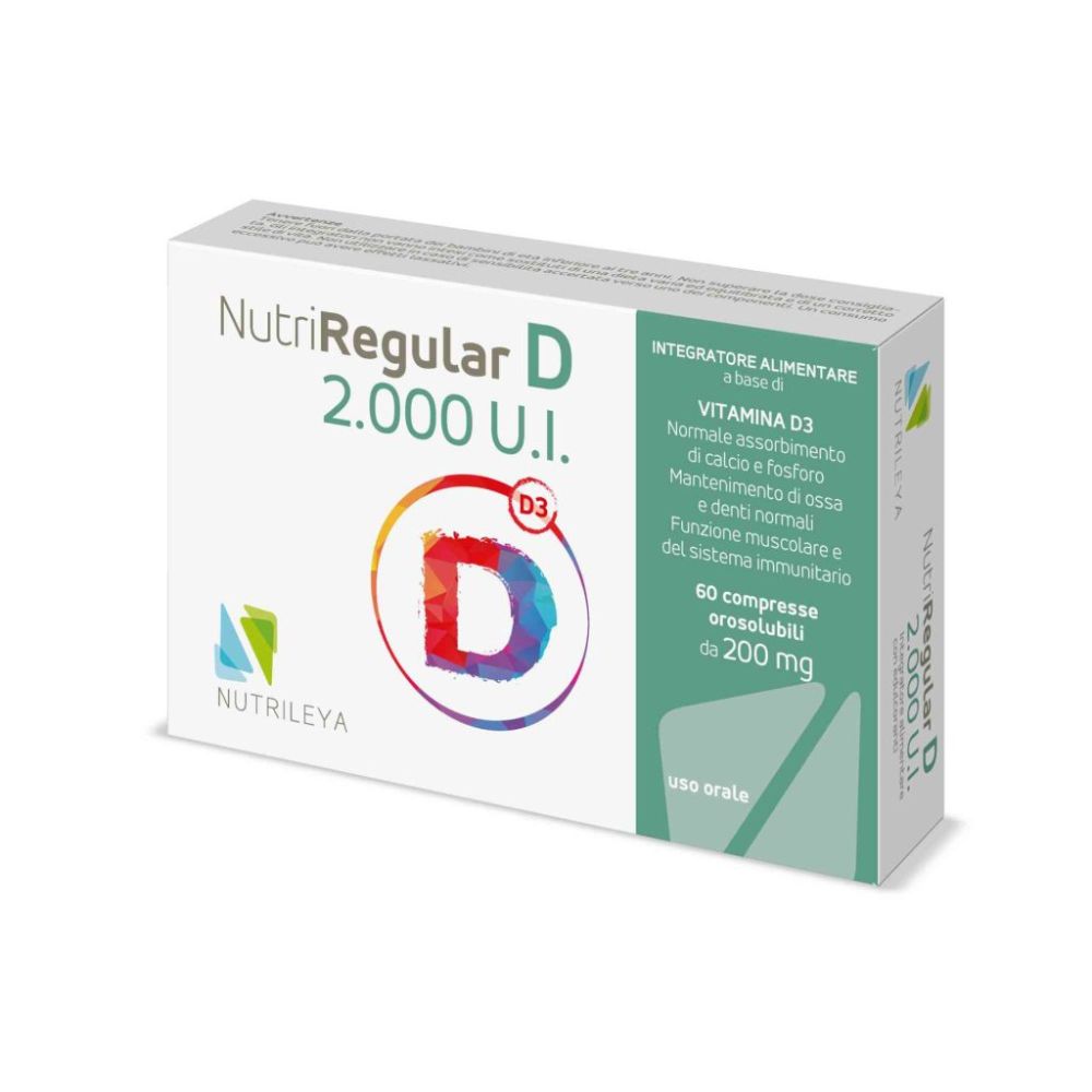 NutriRegular vitamina D3, 2000 UI, 60 comprimate, Nutrileya