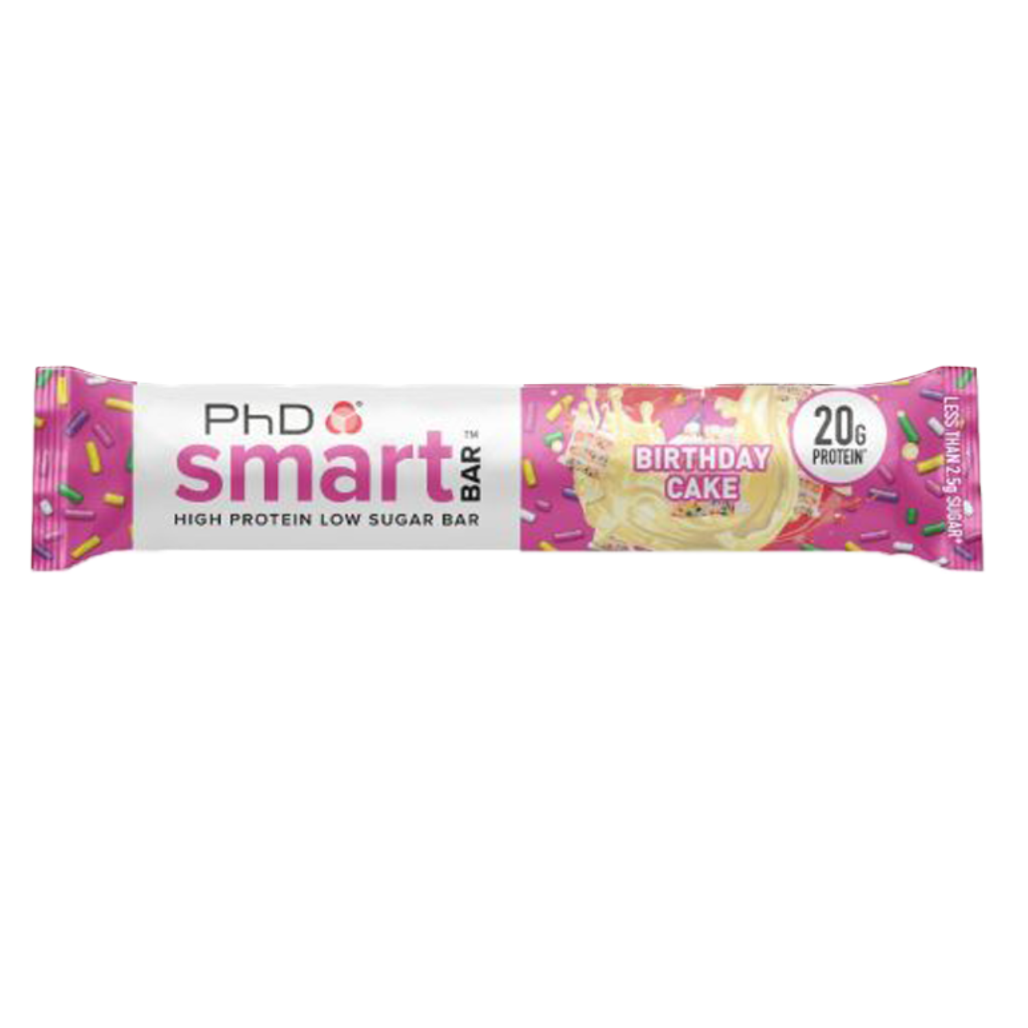 Baton proteic PhD Smart Bar, 64 g, Birthday Cake, PhD Nutrition