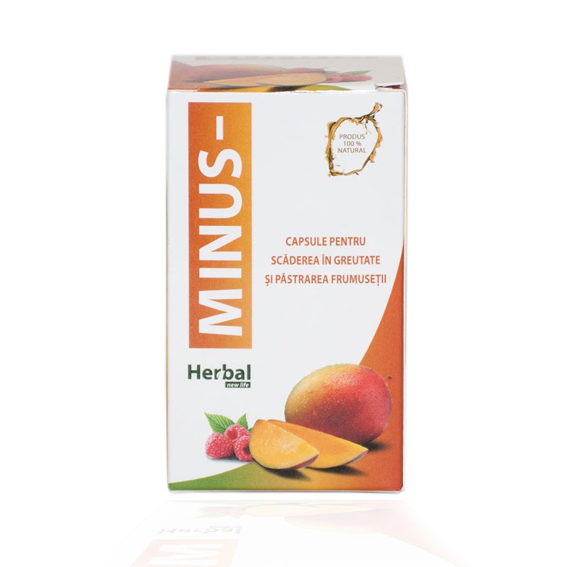 Capsule pentru scaderea in greutate si pastrarea frumusetii Minus, 30 comprimate, Herbal New Life