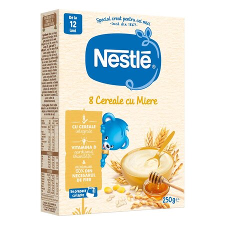 Mix 8 cereale cu miere Infant Cereals, +12 luni, 250 g