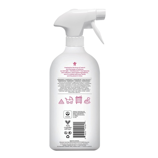 Solutie pentru curatat jucarii si suprafete, 800 ml, Attitude 490488
