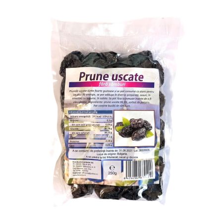 Prune uscate fara samburi, 250 g, Managis