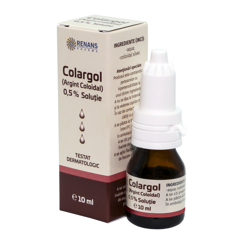 Colargol 0,5 % solutie, 10 ml, Renans