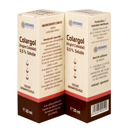Colargol 0,5 % solutie, 10 ml, Renans 759235