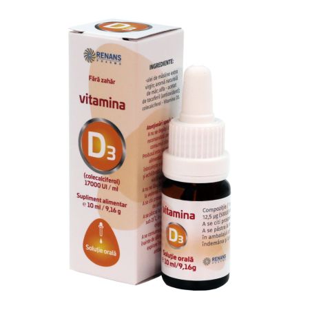 Vitamina D3 solutie orala, 17000UI/ml