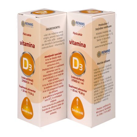 Vitamina D3 solutie orala, 17000UI/ml 758764