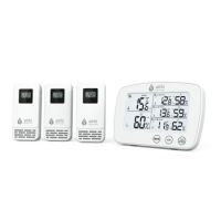 Set Termometru si higrometru digital cu 3 transmitatoare wireless externe Trio, Airbi