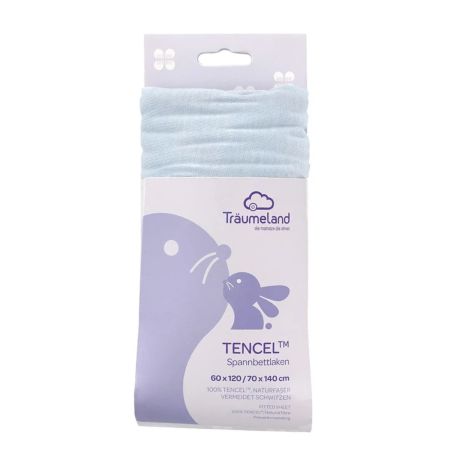 Cearceaf de pat din Tencel, Albastru, 60x120 cm/70x140 cm, Traumeland