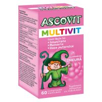 Multivit cu aroma de zmeura, 60 comprimate masticabile, Ascovit