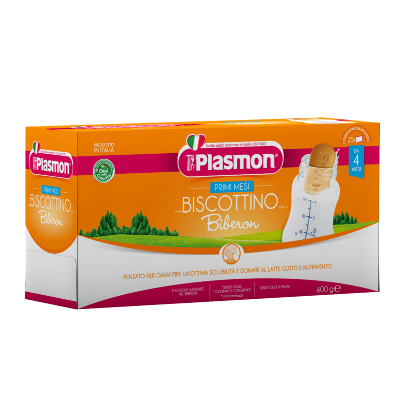 Biscuiti pentru biberon, 600 g, 4 luni+, Plasmon