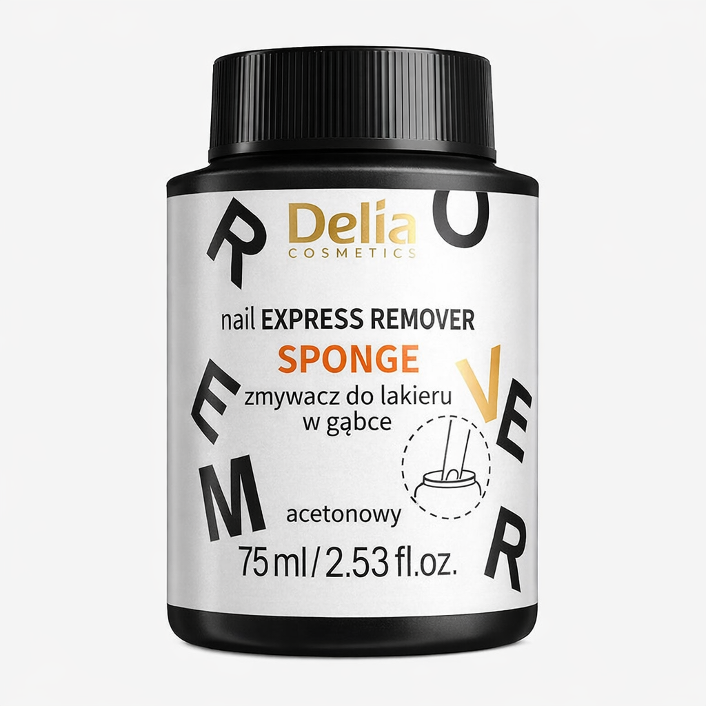 Dizolvant cu acetona si burete, 75 ml, Delia