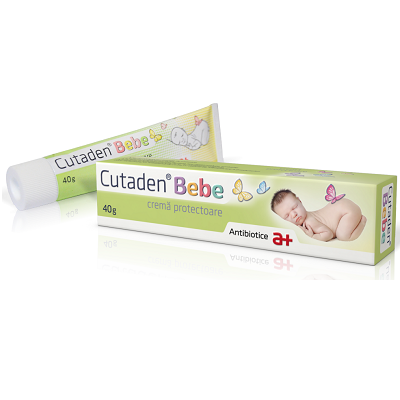 Crema protectoare Cutaden Bebe, 2x40g, Antibiotice SA