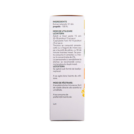 Tinctura de propolis purificat 95%, 50 ml, Albina Carpatina 817001