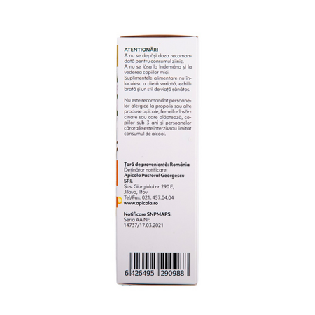 Tinctura de propolis purificat 95%, 50 ml, Albina Carpatina 817002