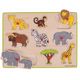 Puzzle din lemn Safari, +3 ani, 9 piese, Big Jigs 490880