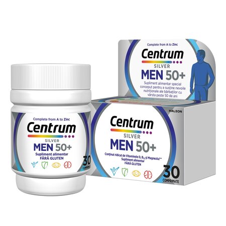 Centrum Silver 50+ pentru barbati, 30 comprimate, GsK 759676