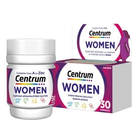 Centrum pentru femei Complet de la A la Zinc, 30 cpr, GsK 759687
