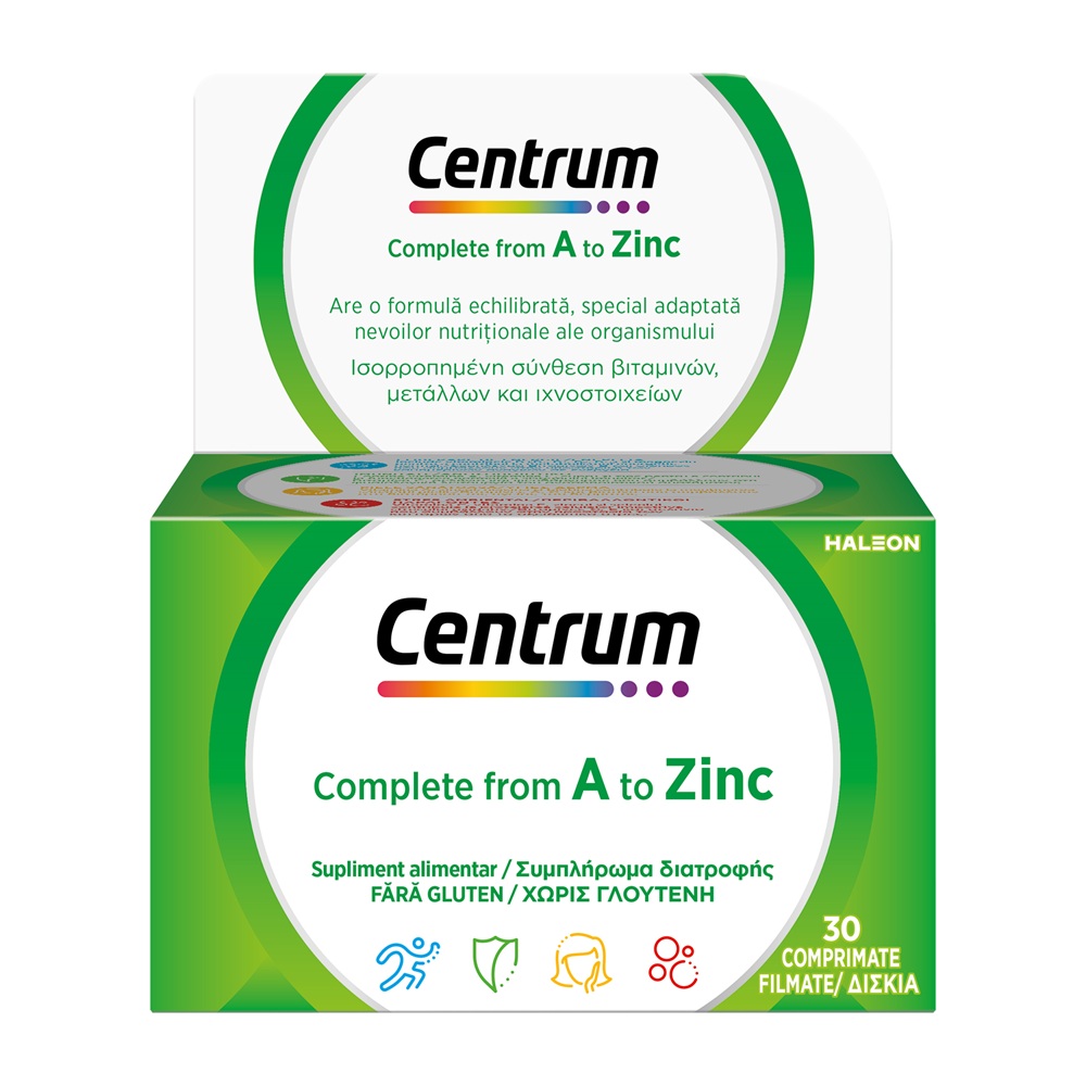 Centrum Complet de la A la Zinc, 30 comprimate, GsK