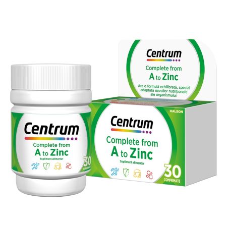 Centrum Complet de la A la Zinc, 30 comprimate, GsK 759697