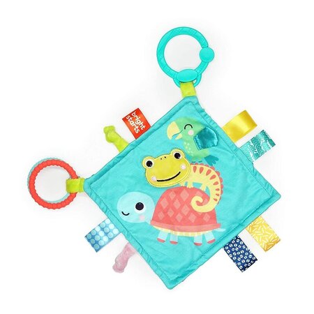 Jucarie mini paturica cu animalute vesele, +0 luni, Bright Starts 491230