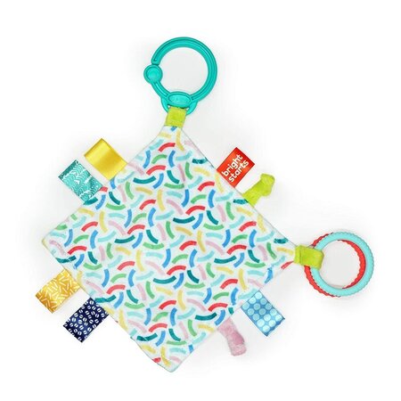 Jucarie mini paturica cu animalute vesele, +0 luni, Bright Starts 491231