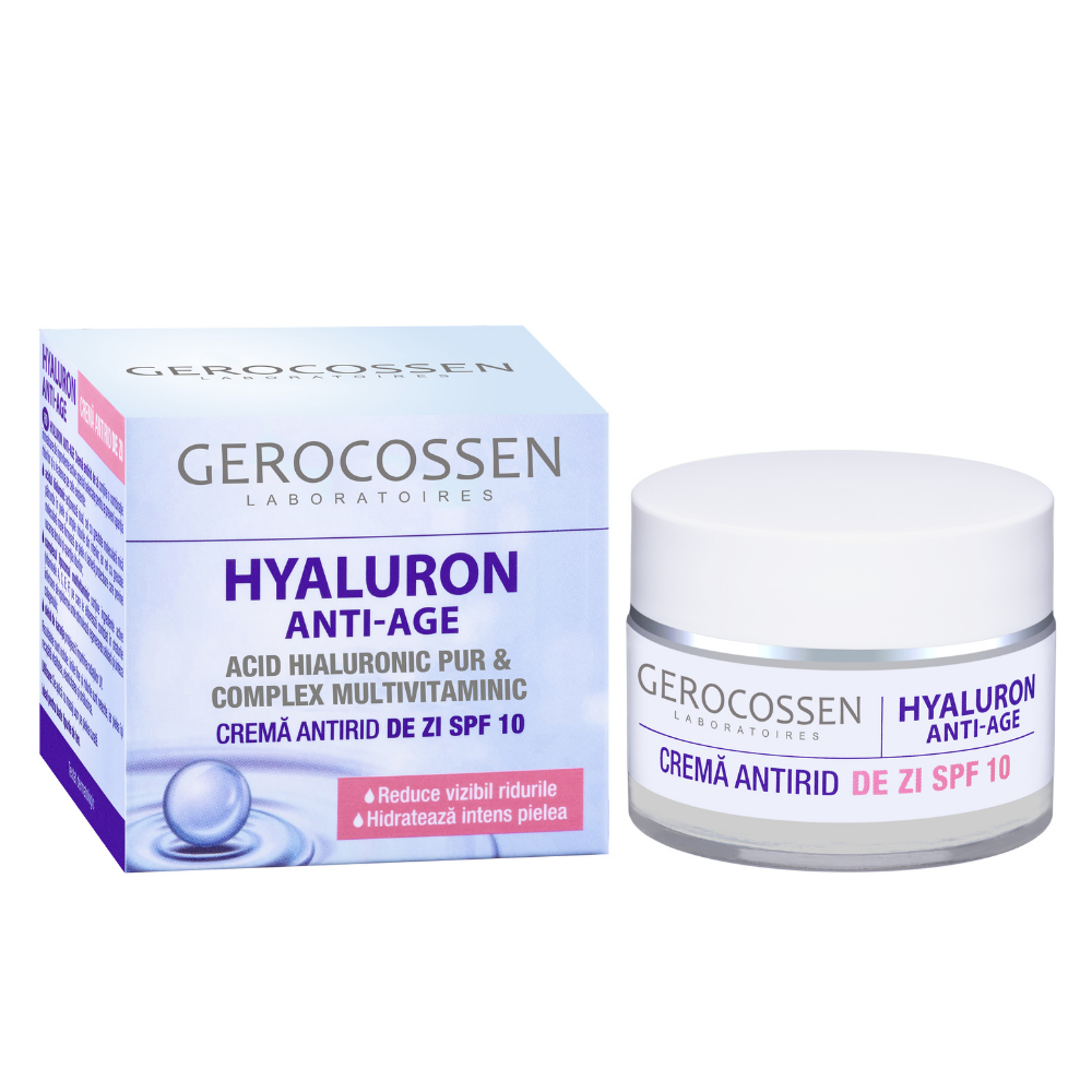 Crema antirid de zi SPF 10 Hyaluron Anti-Age, 50 ml, Gerocossen