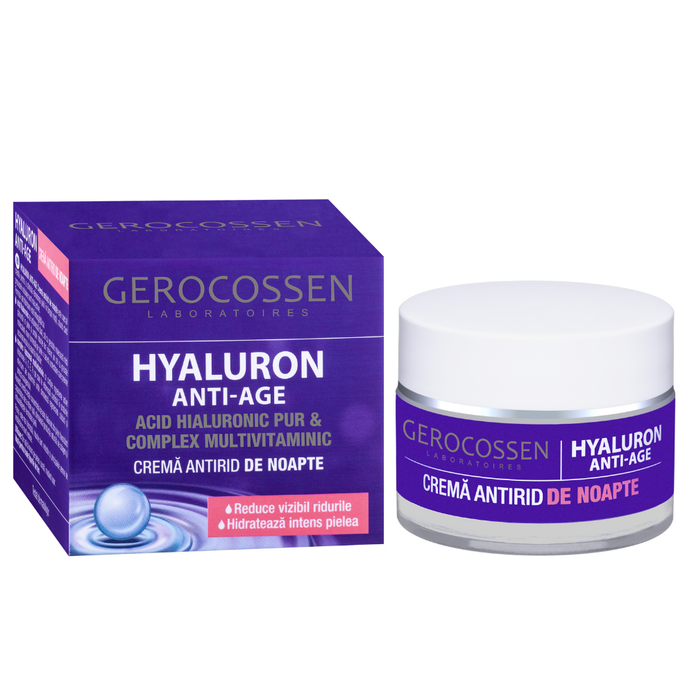 Crema antirid de noapte Hyaluron Anti-Age, 50 ml, Gerocossen