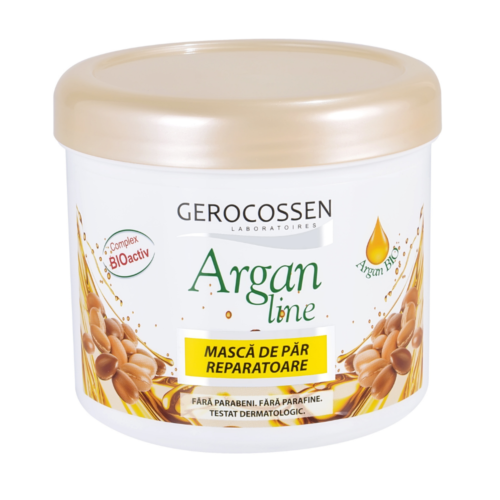 Masca pentru par uscat si deshidratat Argan Line, 450 ml, Gerocossen