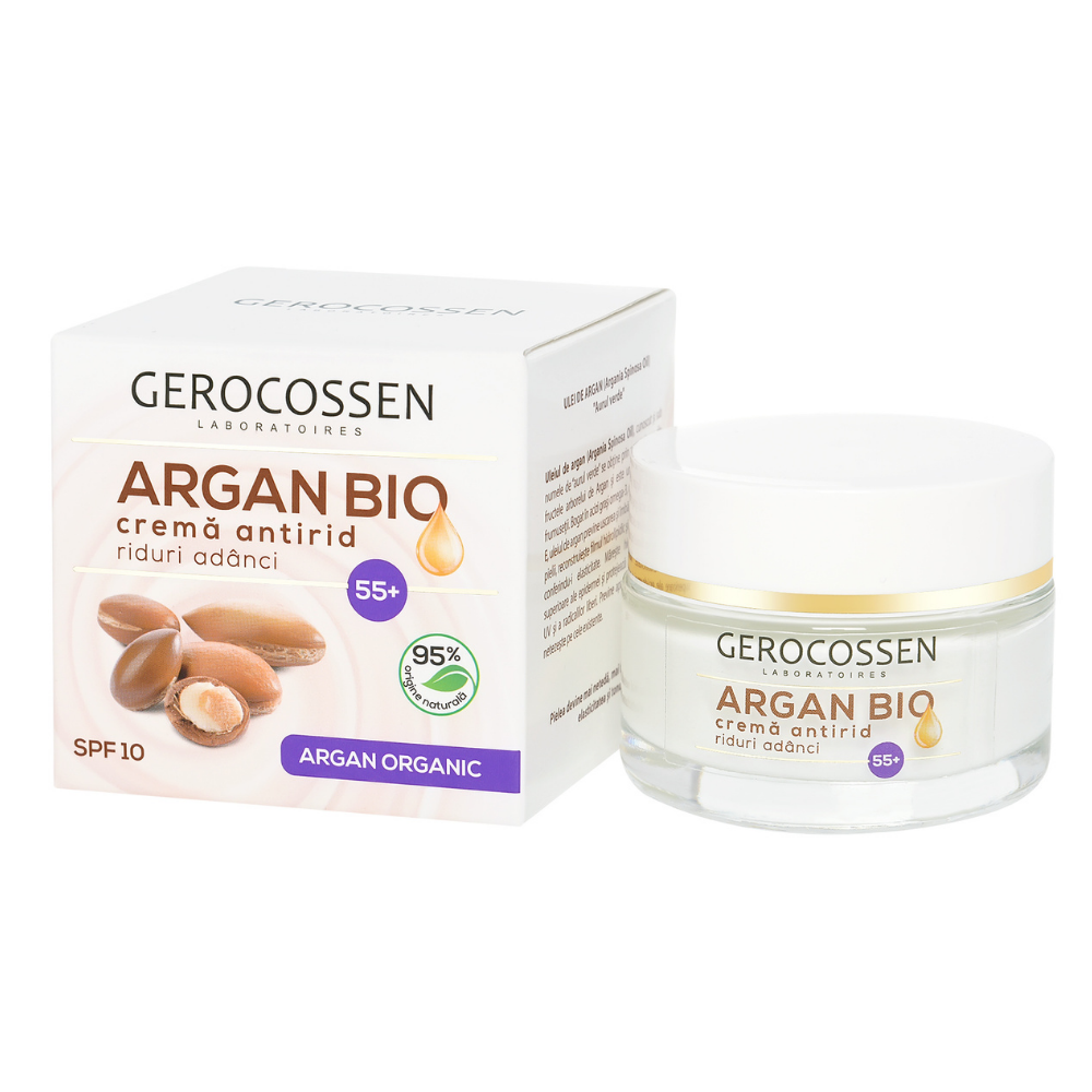 Crema antirid 55+ Argan Bio, 50 ml, Gerocossen