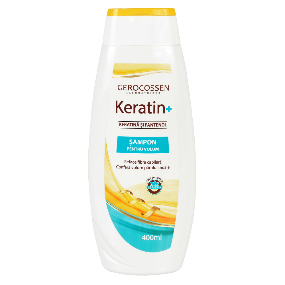 Sampon pentru volum cu keratina si pantenol Keratin+, 400 ml, Gerocossen