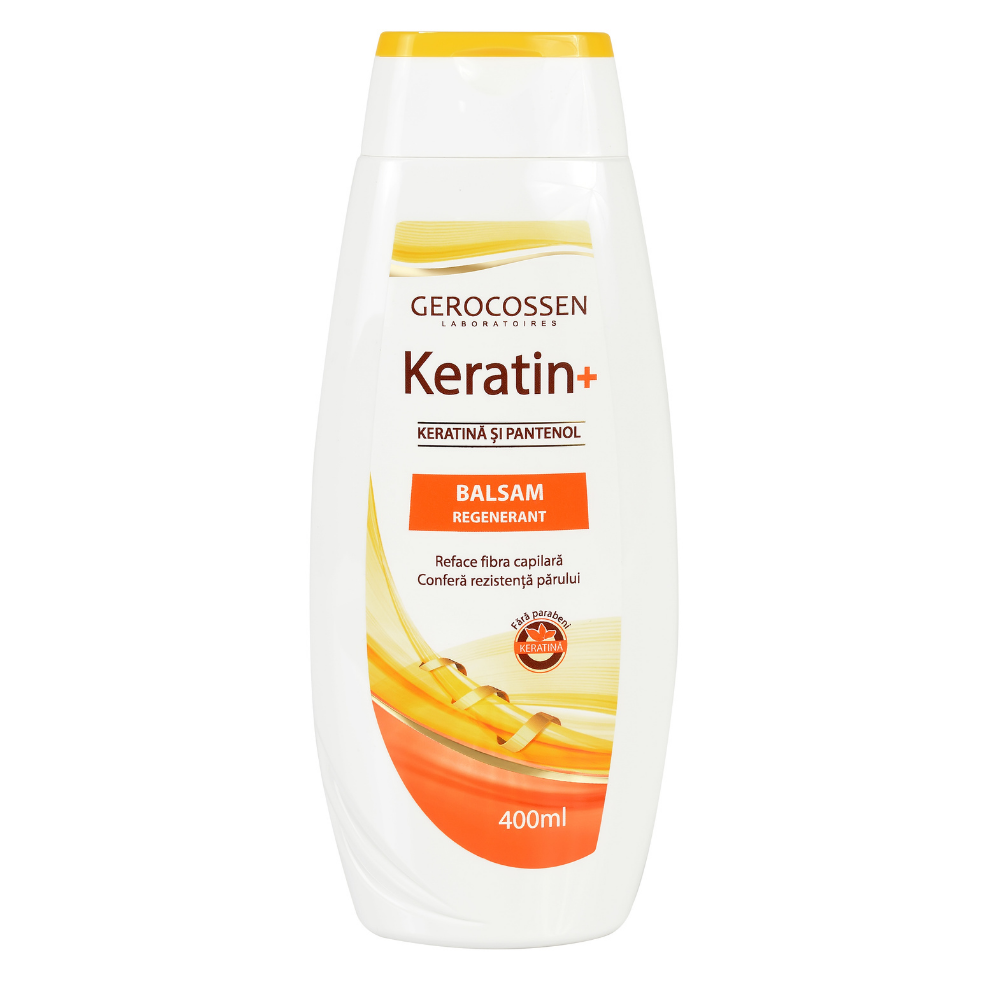 Balsam regenerant cu keratina si pantenol Keratin+, 400 ml, Gerocossen