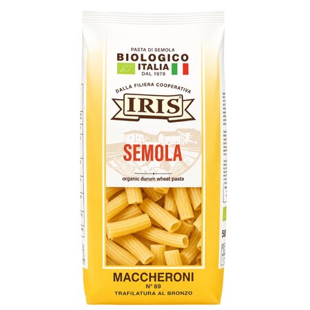 Maccheroni din grau dur bio, 500 g, Iris