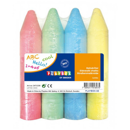 Set creta colorata Jumbo pentru asfalt,