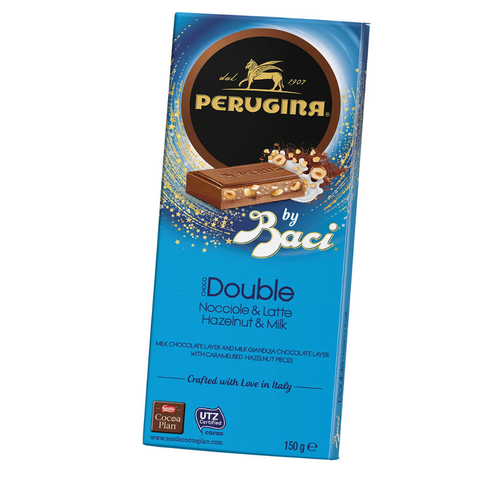 Ciocolata cu lape si alune, Choco Double, 150g, Perugina