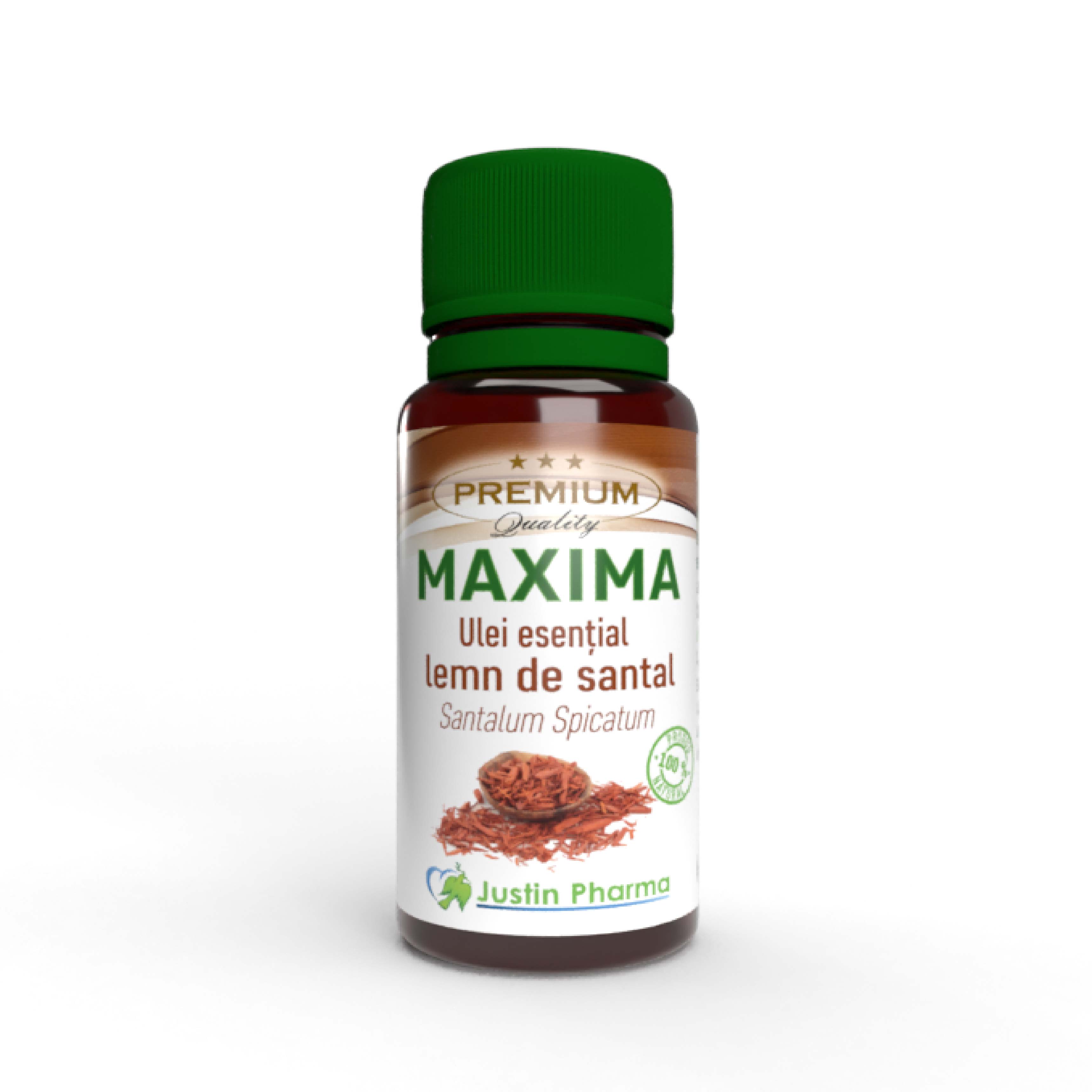 Ulei esential Lemn Santal, Maxima, 10 ml, Justin Pharma