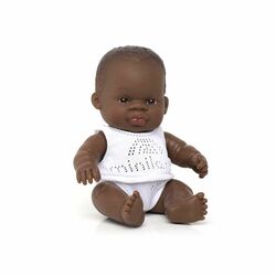 Papusa Baby African, 21 cm, 10 luni+, Miniland
