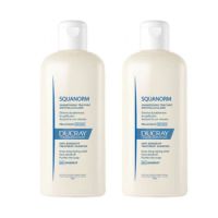 Pachet sampon pentru matreata uscata Squanorm, 2x200 ml, Ducray
