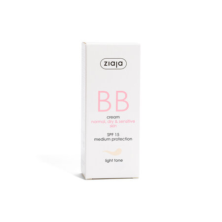 Crema BB cu SPF15 nuanta deschisa pentru ten normal uscat, 50 ml, Ziaja 694293