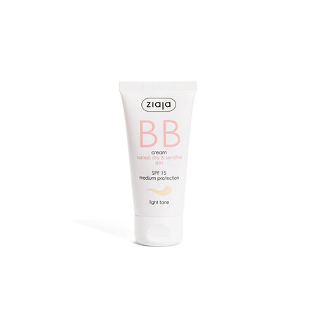 Crema BB cu SPF15 nuanta deschisa pentru ten normal uscat, 50 ml, Ziaja 